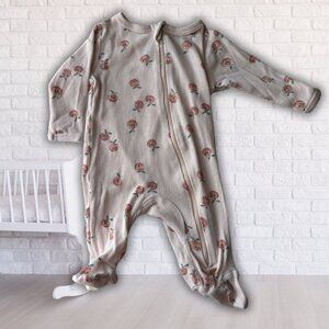 Gerber Newborn Footed Sleeper Pajamas | Apple Print | NB